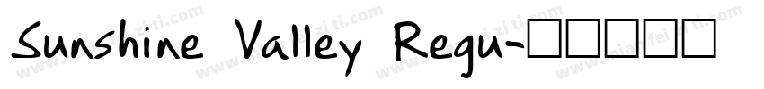 Sunshine Valley Regu字体转换